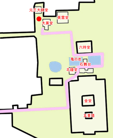 髙橋多一郎・髙橋荘左衛門のお墓の場所がわかる四天王寺内の地図